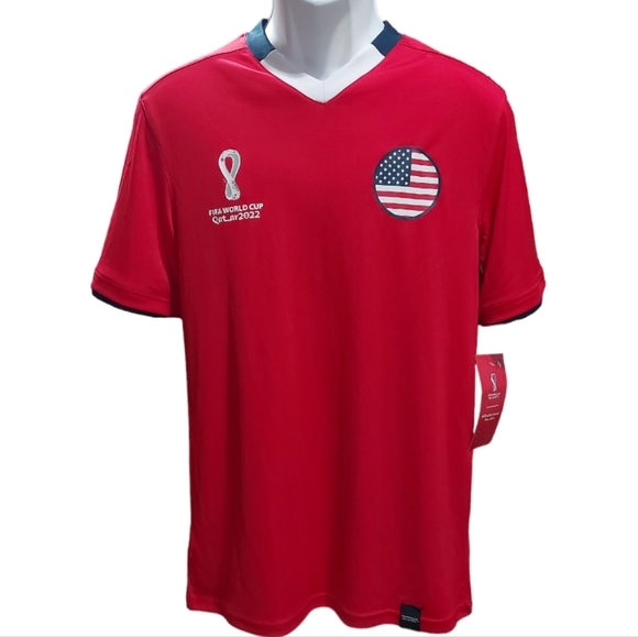 Fifa | Shirts | Mens Fifa World Cup Qatar Short Sleeve Usa Jersey Size Small 651a5b944bf9ff596d8bc72e